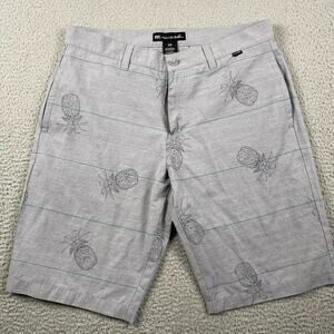 Travis Mathew Golf Chino Shorts Men's Size 34 Blue Pineapple Print